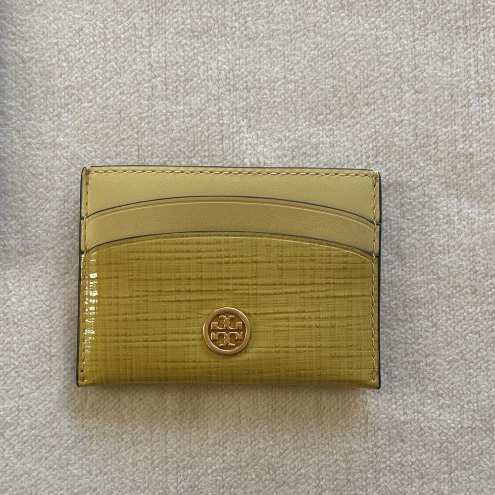Tory Burch Mustard Card Holder - New without tags (dust bag included)